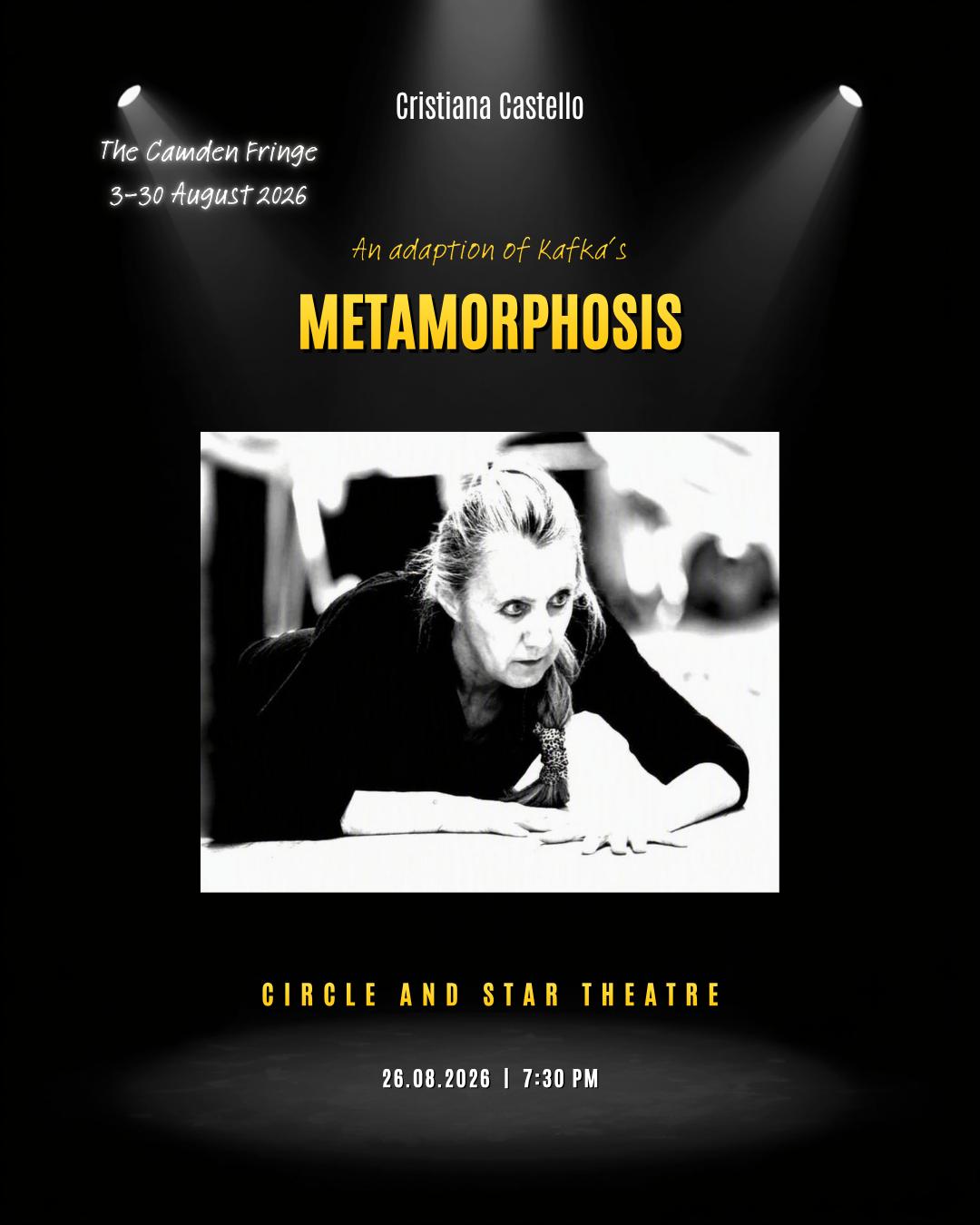 Metamorphosis — Camden Fringe poster